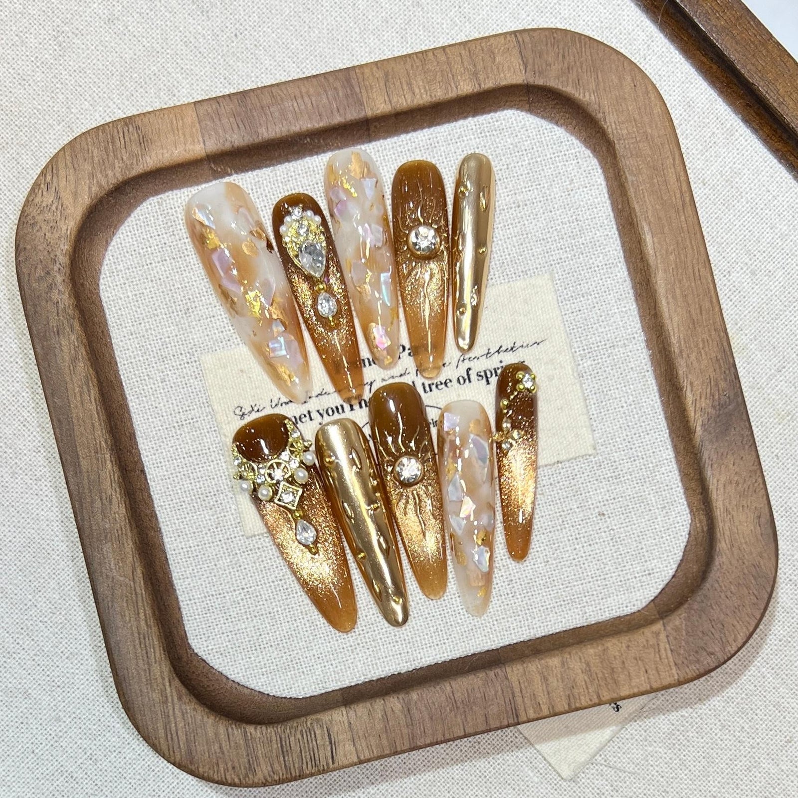 RareGoddess Handcrafted Press-On Nails E1210