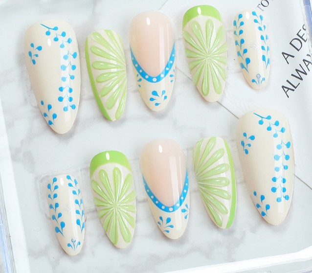 RareGoddess Handcrafted Press-On Nails SGJ-B1-0005