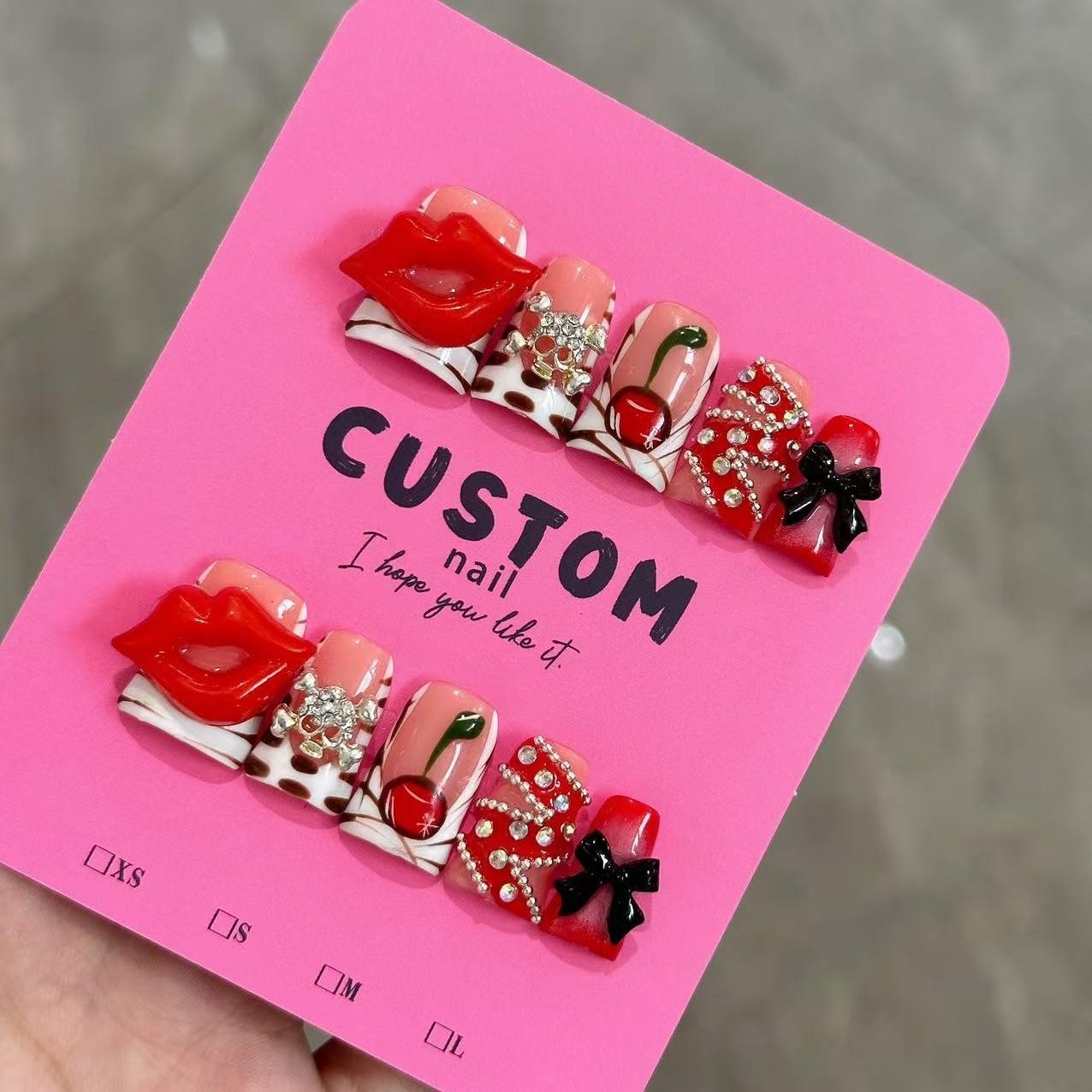 RareGoddess Handcrafted Press-On Nails 鸭嘴18