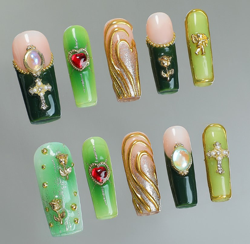 RareGoddess Handcrafted Press-On Nails SGJ-A2-0009