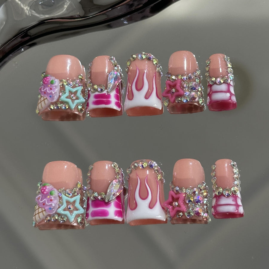 RareGoddess Handcrafted Press-On Nails 鸭嘴61