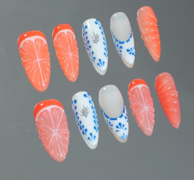 RareGoddess Handcrafted Press-On Nails SGJ-B2-0001