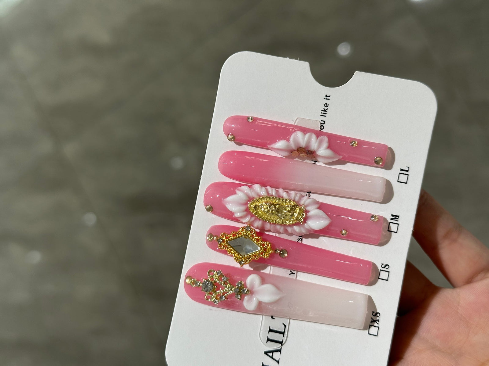 RareGoddess Handcrafted Press-On Nails 水管5.0