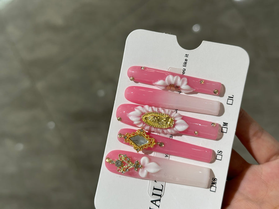 RareGoddess Handcrafted Press-On Nails 水管5.0