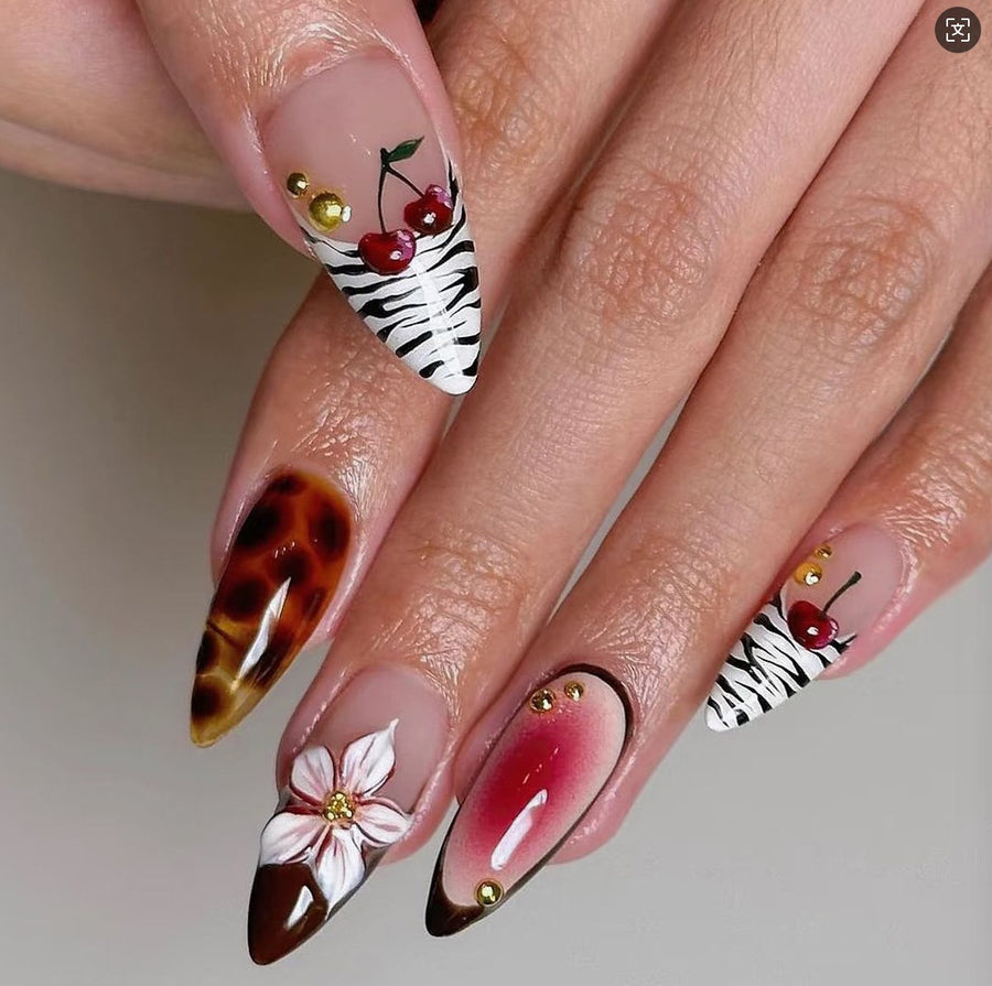 RareGoddess Handcrafted Press-On Nails JP20-178LYDZ