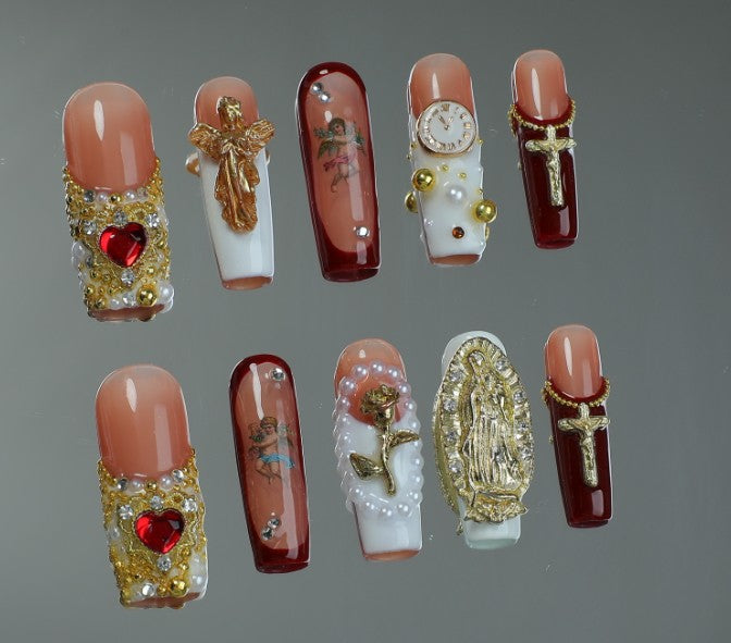 RareGoddess Handcrafted Press-On Nails SGJ-A2-0024