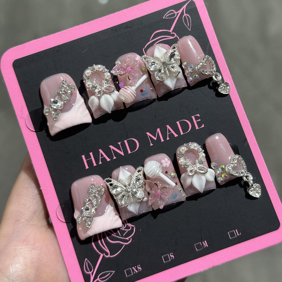 RareGoddess Handcrafted Press-On Nails 建构02