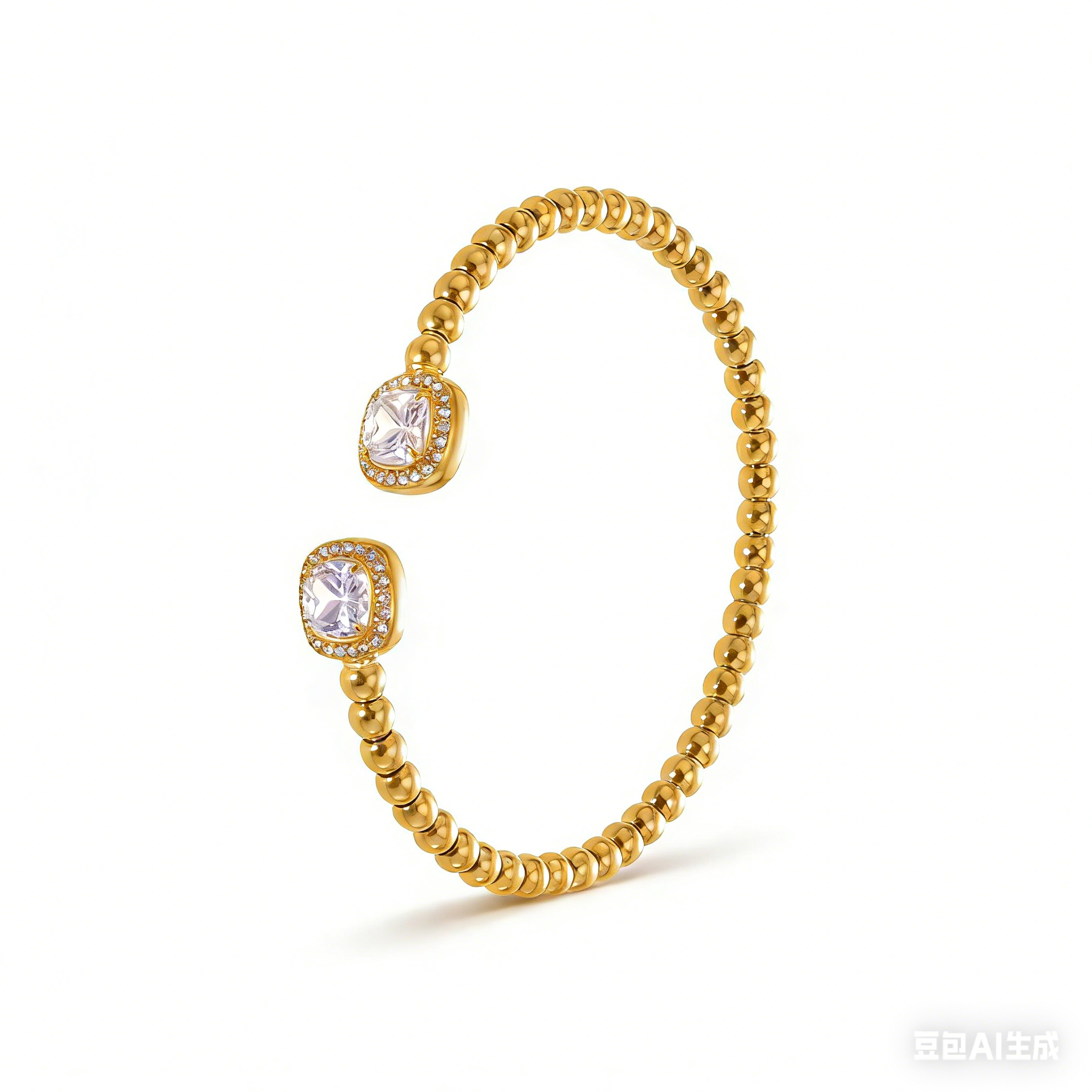 Women's 18K gold plated bracelet, tennis bracelet, suitable for women, fashionable and non-fading stainless steel gold bangle accessories, designer jewelry