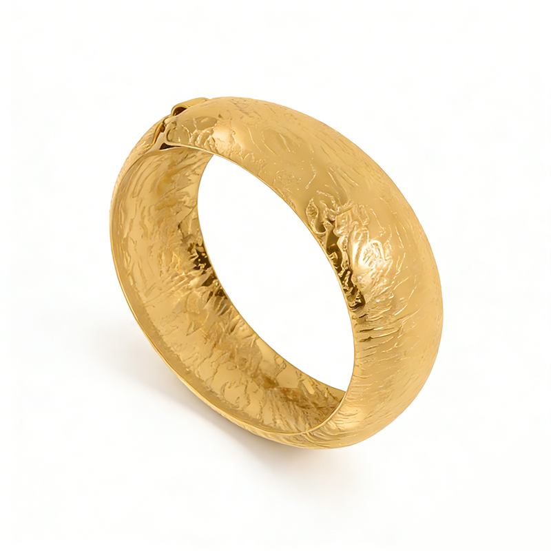 Gold bangle bracelet for women, spring hinged stackable bracelet set, fashionable cuff bracelet, stackable fashion jewelry gift